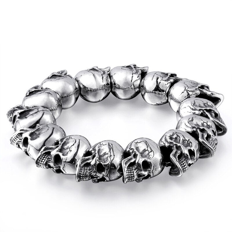 Large Skull Link Bracelet