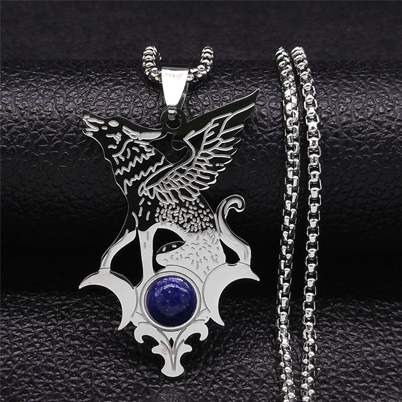 Moon Wolf Necklaces Pendants