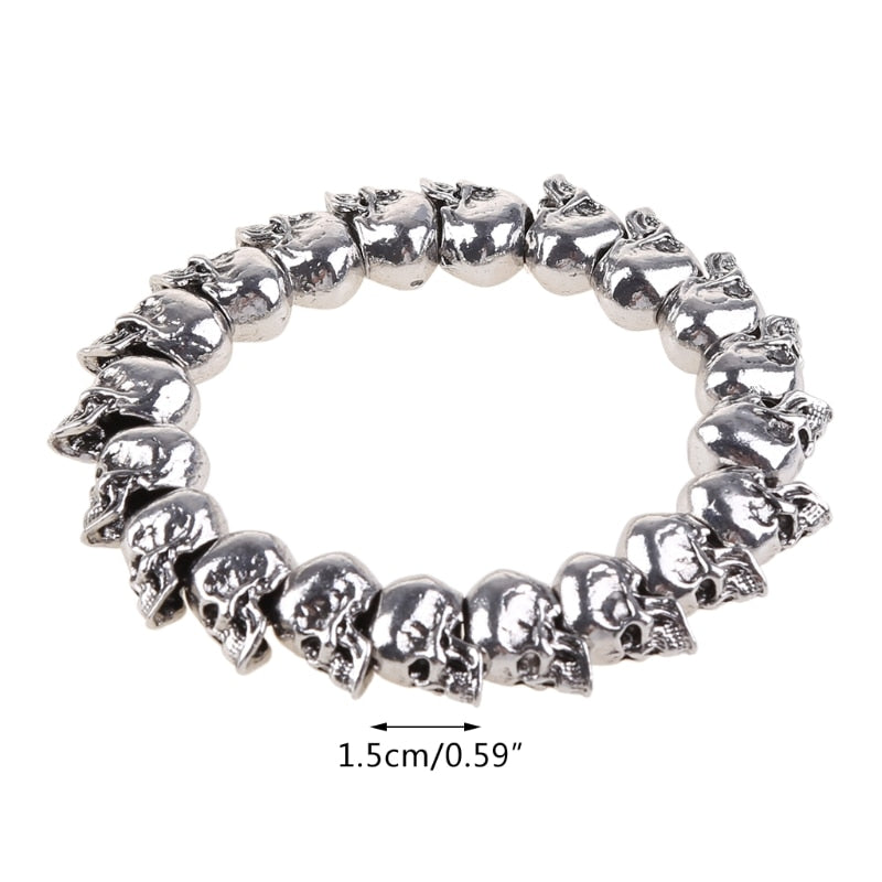 Large Skull Link Bracelet